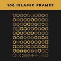 Set of Round ornamental frames vector