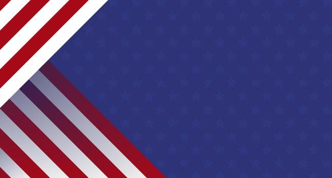 Abstract background with American flag elements in red and blue colors vector