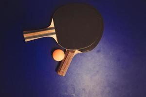 Two table tennis or ping pong rackets photo