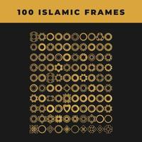 Set of Round ornamental frames vector