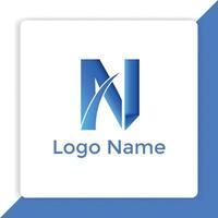 logo lettering A and N vector
