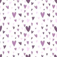 Seamless pattern. Valentine's Day. Hand drawn vector lines. Wrapping paper pattern. Valentine's Day decoration pattern. Seamless hearts pattern. Mauve.