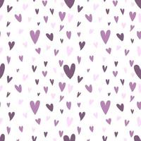 Seamless pattern. Valentine's Day. Hand drawn vector lines. Wrapping paper pattern. Valentine's Day decoration pattern. Seamless hearts pattern. Mauve.