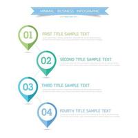 Minimal Business  Infographic with number icon, vector design element illustrator