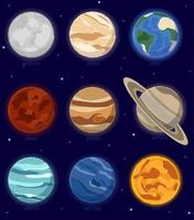 Solar System Set vector