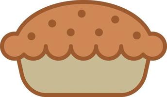 Apple Pie Filled Outline Icon Vector