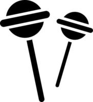 Lollipop Glyph Icon Food Vector