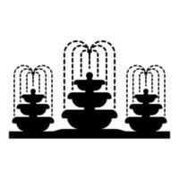 Fountain stream icon black color vector illustration image flat style