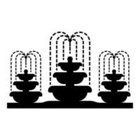 Fountain stream icon black color vector illustration image flat style