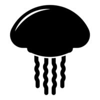 Jellyfish icon black color vector illustration image flat style