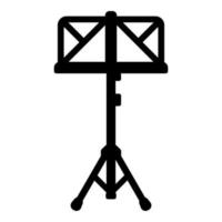 Music stand easel Reading-stand icon black color vector illustration image flat style