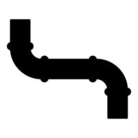 Pipe icon black color vector illustration image flat style