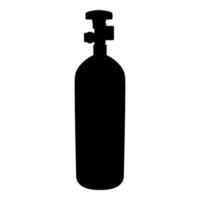 Gas cylinder balloon icon black color vector illustration image flat style