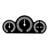 Dashboard car panel speed display with gauge icon black color vector illustration image flat style