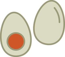 vector de icono de contorno lleno de huevo