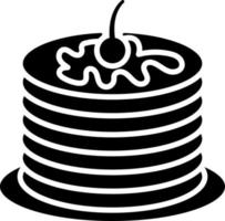 Pancake Glyph Icon Food Vector