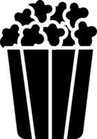 Popcorn Glyph Icon Food Vector