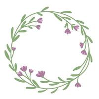 Flower wreath illustration vector