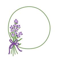 Lavender frame illustration vector