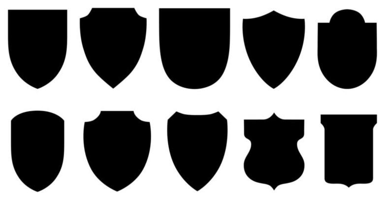 Set of shields