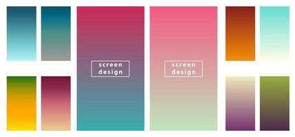 Screen gradient set with modern abstract backgrounds. Creative concept vector multicolored set, poster, banner, web and mobile applications, social media