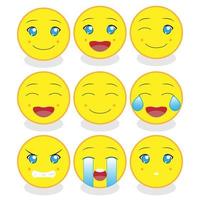 Emoticon lindo simple-01 vector