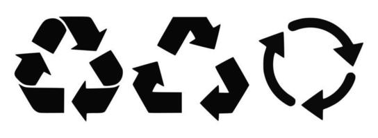 conjunto de símbolos de reciclaje vector