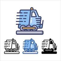 train or locomotive delivery icon symbol, Pictogram flat design for apps and websites, Track and trace processing status, Isolated on white background, Vector illustration
