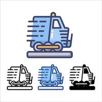 símbolo de icono de entrega de tren o locomotora, diseño plano de pictograma para aplicaciones y sitios web, estado de procesamiento de seguimiento y rastreo, aislado en fondo blanco, ilustración vectorial vector