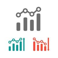 analytic icons increase and decrease. flat design business symbol on white background vector