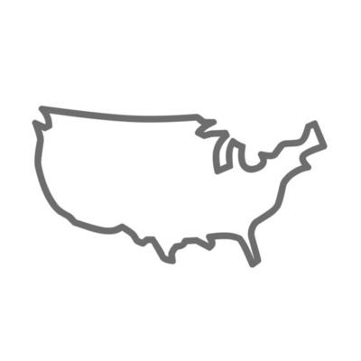 united states map icon. USA territory symbol. flat vector design isolated on white background.