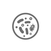 virus or bacteria icon. flat vector design on white background.
