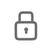 key line icon vector.  security symbol on a white background. vector