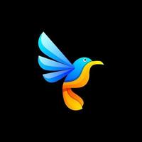 modern bird colorful logo design vector