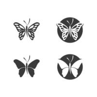 Butterfly design logo and animal insect conceptual simple, colorful icon. Logo. Vector illustration