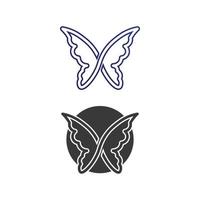 Butterfly and beauty conceptual simple, colorful icon. Logo. Vector illustration