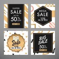 Set of Sale banner template design template vector