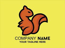 squirrel animal logo vector