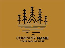 outdoor campsite logo vector