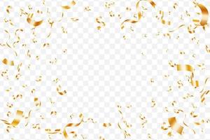 Realistic golden confetti background. vector