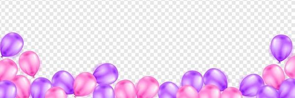 diseño de fondo de feliz cumpleaños con globos realistas