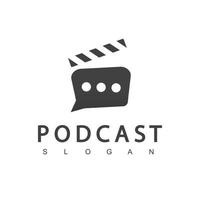 canal de podcast o plantilla de diseño de logotipo de radio vector