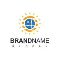 Solar Energy Logo Design Template vector