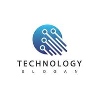 Abstract Technology Logo Design Template vector