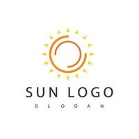 plantilla de diseño de logotipo de sol, icono de sol creativo abstracto vector