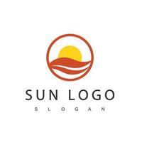 plantilla de diseño de logotipo de sol, icono de sol creativo abstracto vector