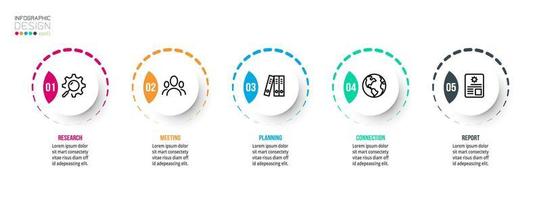 Infographic template business concept  with step. vector