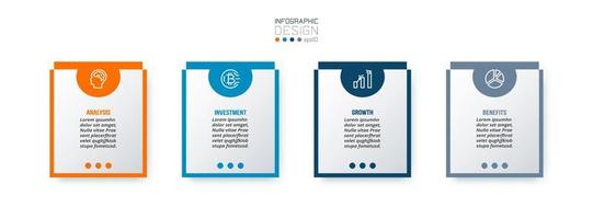 concepto de negocio de plantilla de infografía con opción. vector