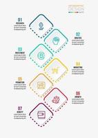 Infographic template business concept  with workflow. vector