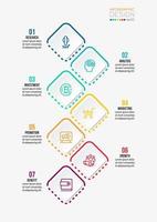 Infographic template business concept  with workflow. vector